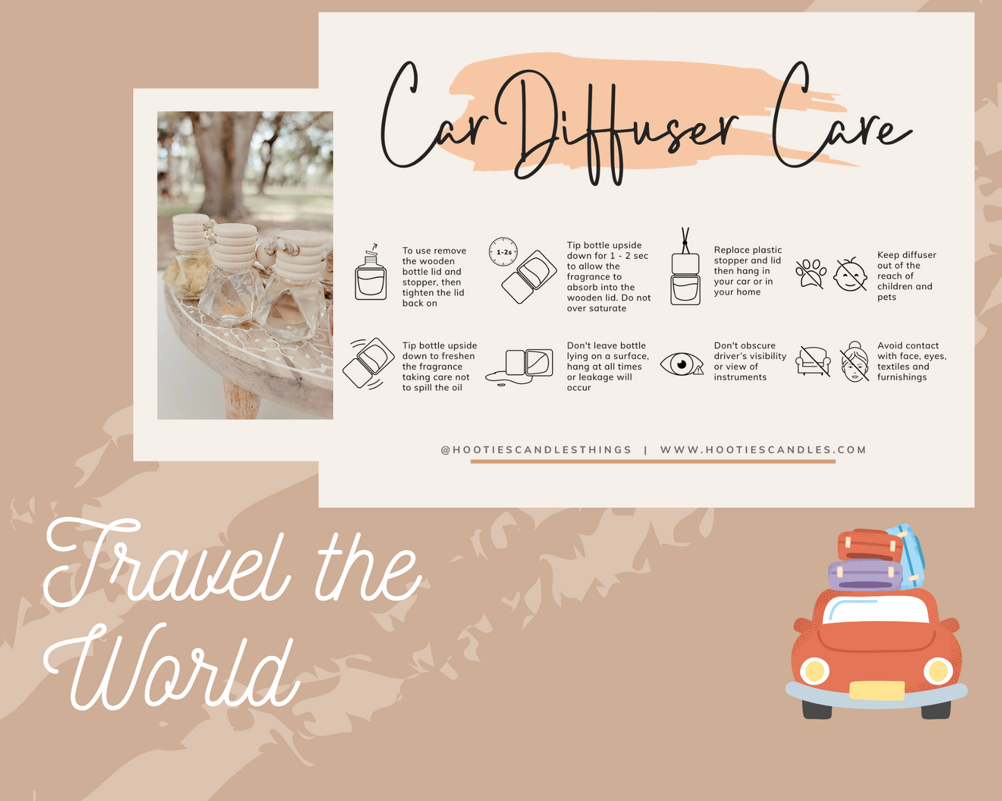 Relaxation Car Diffuser - Car Vent Clip