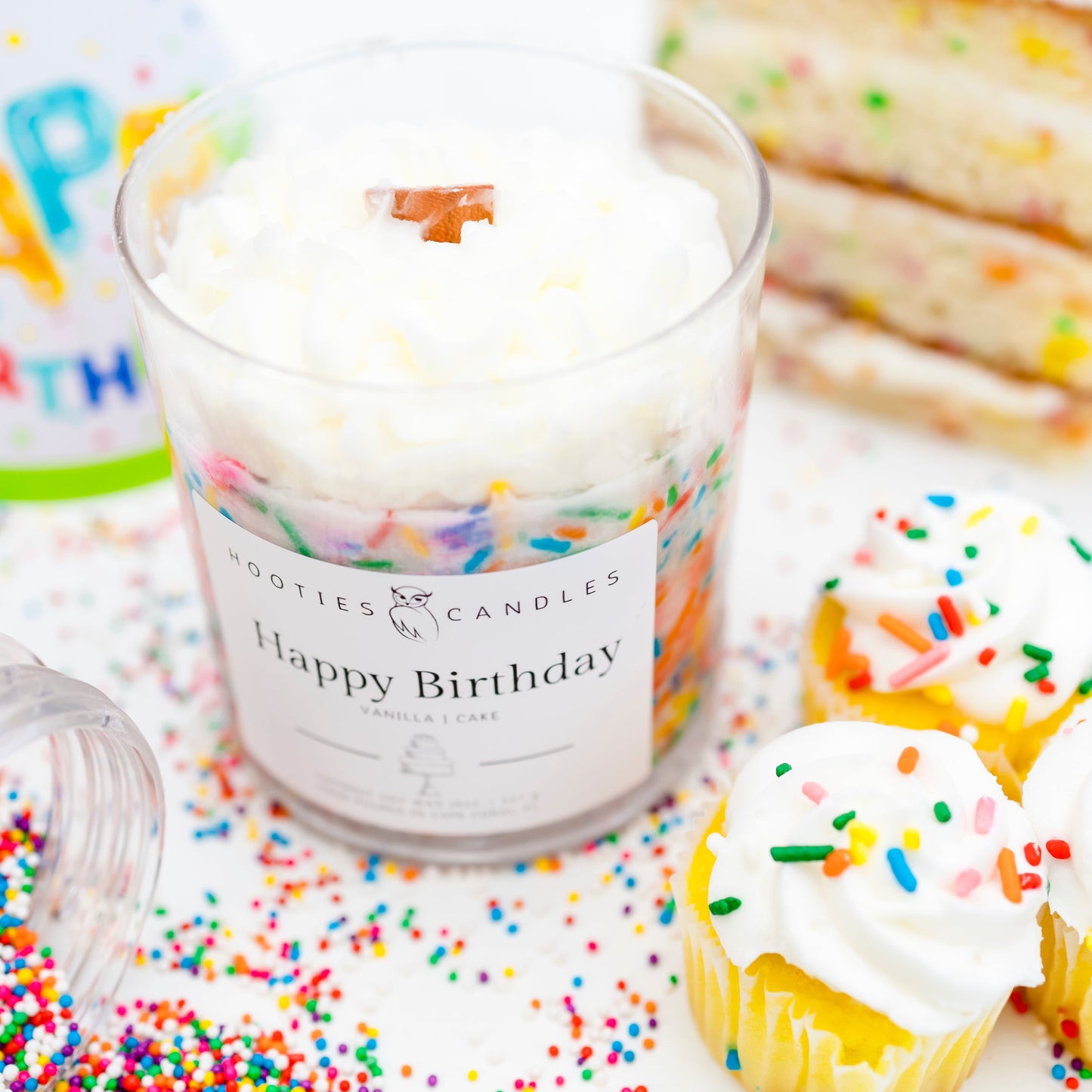 Birthday Cake Candle | Soy Wax Candles | Hooties Candles