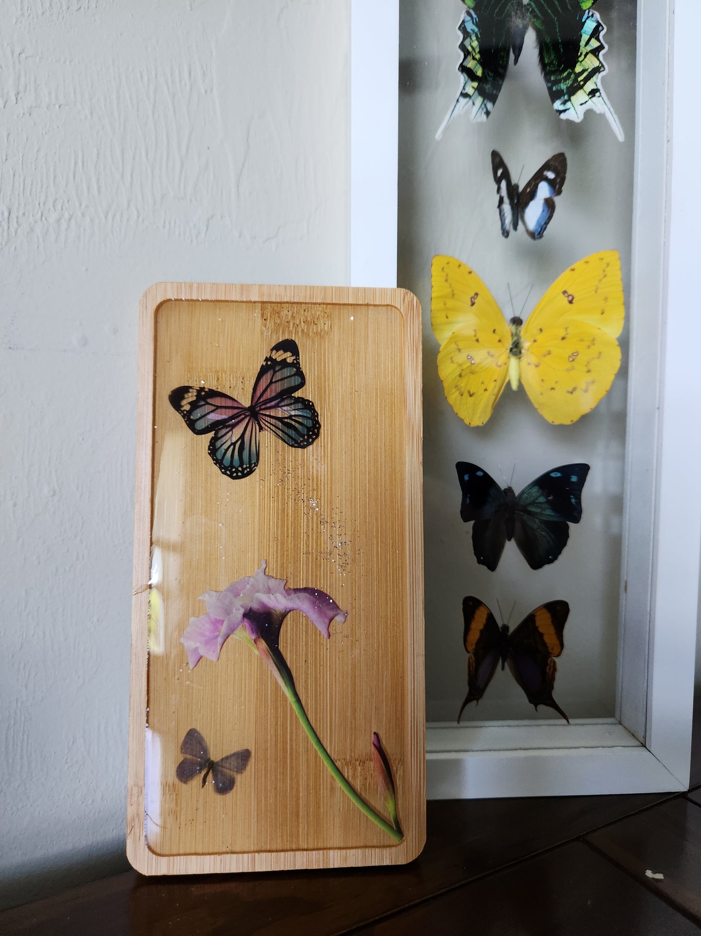 Bamboo Wood Floral Tray