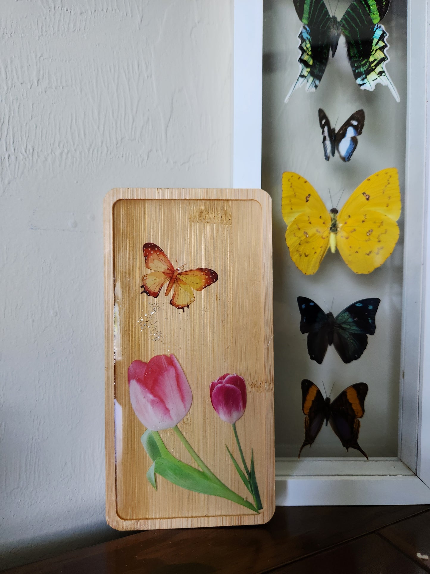 Bamboo Wood Floral Tray