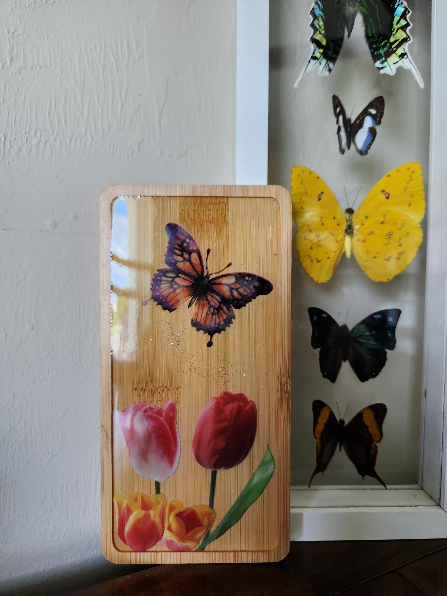 Bamboo Wood Floral Tray