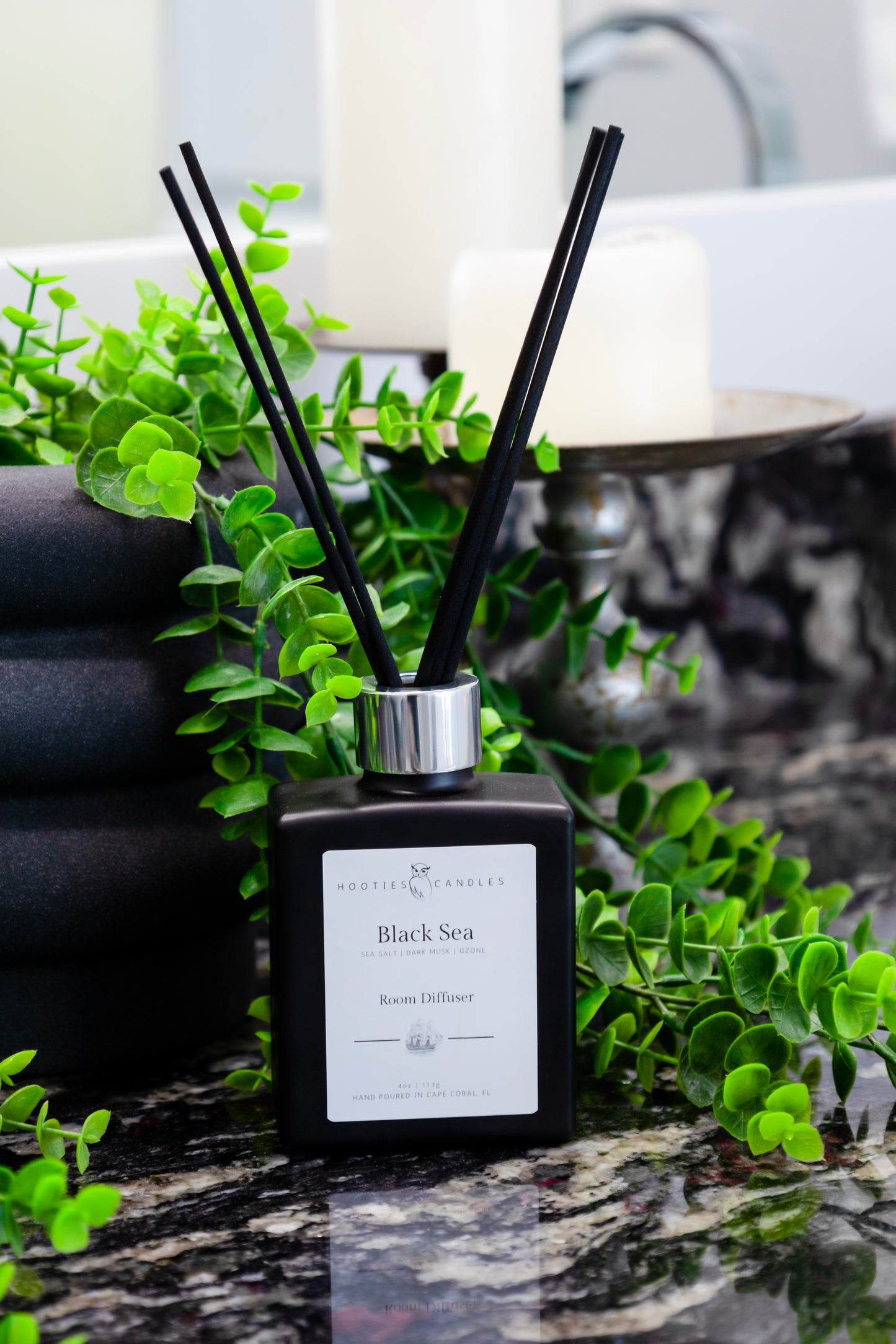 Black Sea Home Reed Diffuser | Best Reed Diffusers | Hooties Candles