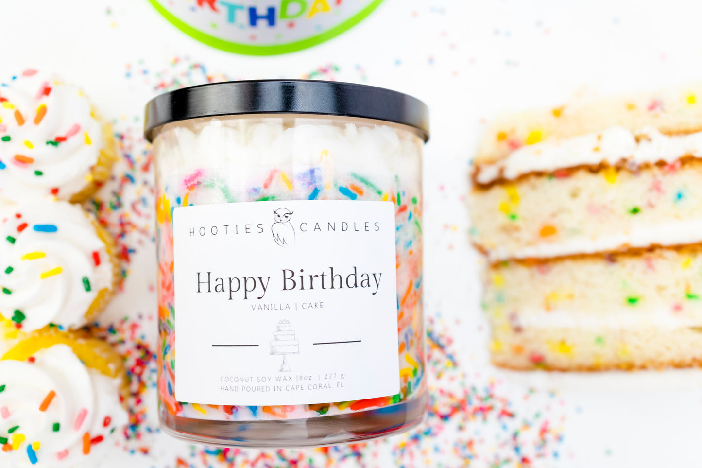 Birthday Cake Candle | Soy Wax Candles | Hooties Candles