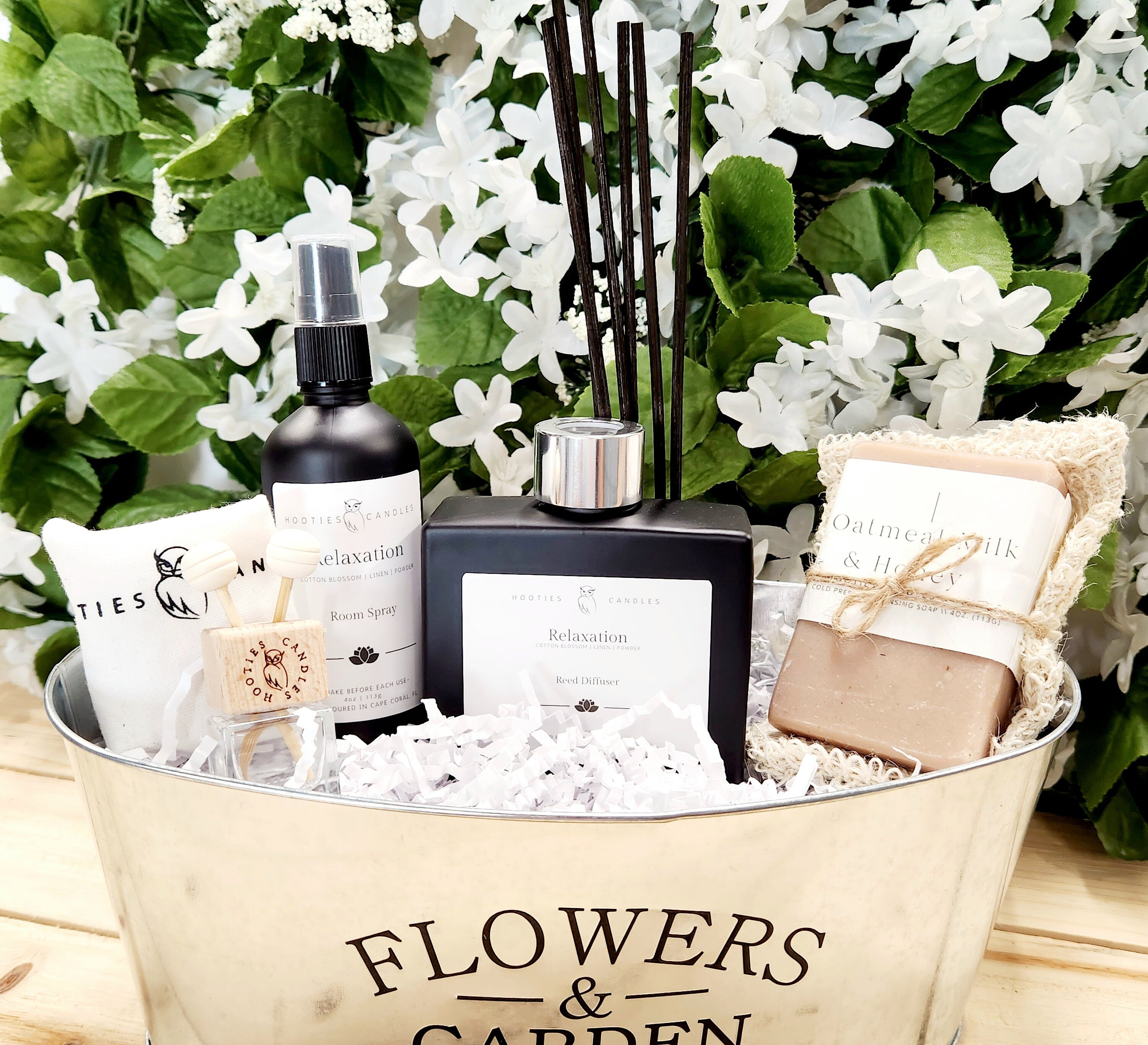 Large Diffuser Gift Basket | Home Diffuser Basket | Hooties Candles